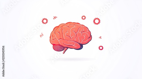 Colorful illustration of a human brain surrounded by abstract shapes and patterns, symbolizing creativity