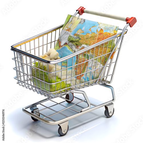 Shopping cart with gift
