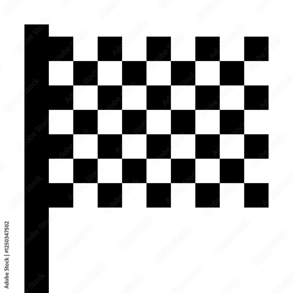 Finish Flag - Simple Minimalist Sport Icon Finish Flag - Simple Minimalist Sport Icon