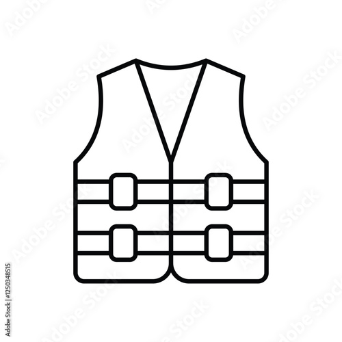 Safety Vest icon isolated on a white background. Vector illustration.
