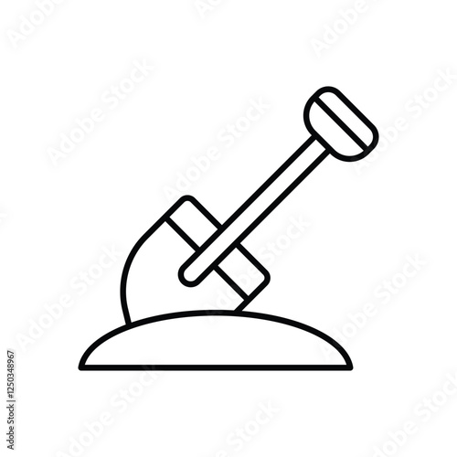 Shovel  icon isolated on a white background. Vector illustration.