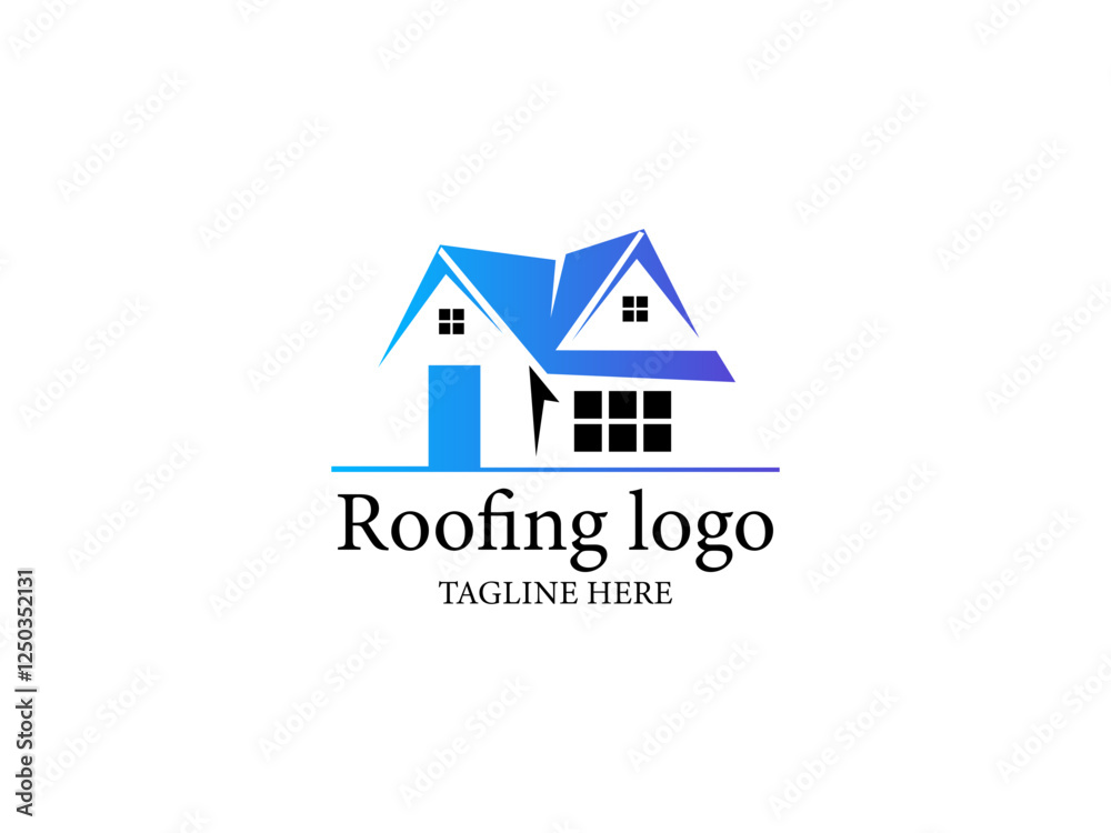 Roofing logo with vector design Roofing logo with vector design