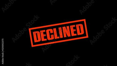 Declined stamp icon.