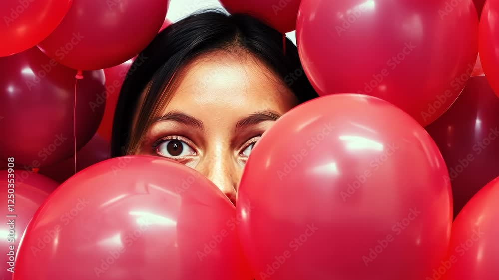 The Woman Surrounded by Balloons