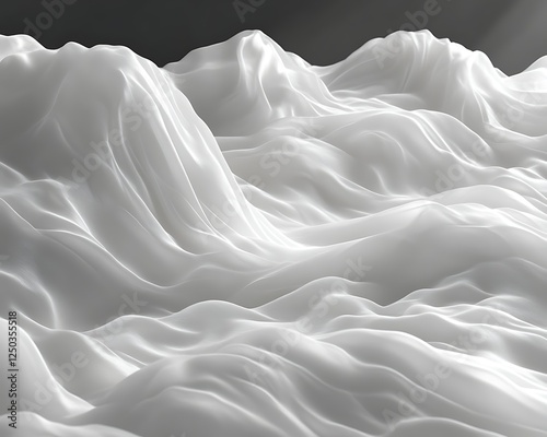 White Fabric Mountains Abstract Background