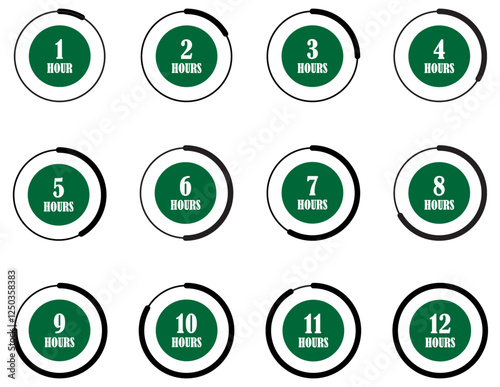 Hours timer stopwatch countdown. Deadline hours timer stopwatch. Hours timer stopwatch for countdown tracking. Digital hours timer stopwatch for deadline management. Sandglass hours timer. Vector