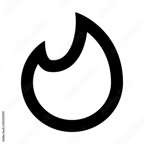 Fire - Simple Minimalist Icon