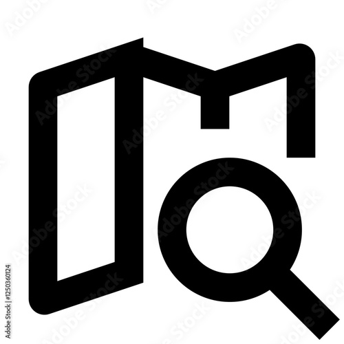 Search Map - Simple Minimalist Icon