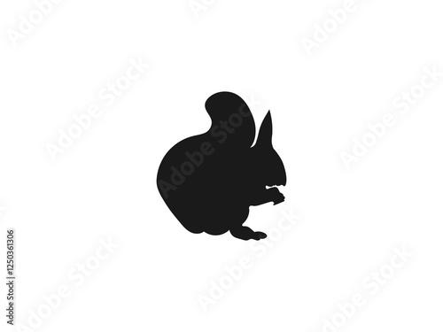 squirrel silhouette illustration vector art design. Squirrel Silhouette Vector. Silhouettes of a Squirrel in Different Actions. silhouettes are isolated on a white background.