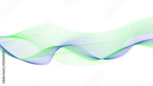 Modern abstract glowing wave background. Dynamic flowing wave lines design element. 