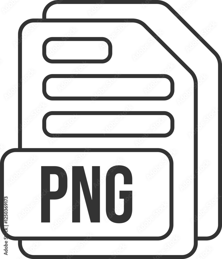 PNG File Format Icon Black Outline PNG File Format Icon Black Outline