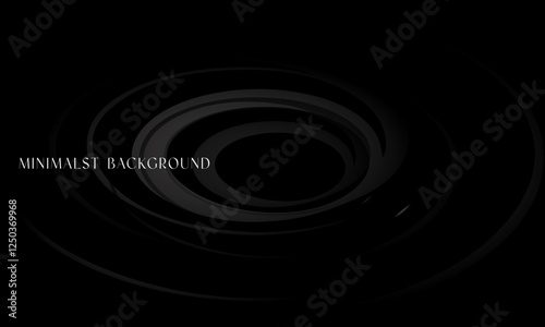Minimalist black background with abstract circular patterns. Perfect for modern designs, branding, or elegant presentations.