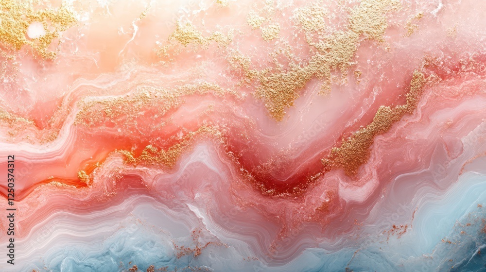 Abstract Pink and Gold Marble Texture: A Serene Visual Masterpiece Abstract Pink and Gold Marble Texture: A Serene Visual Masterpiece