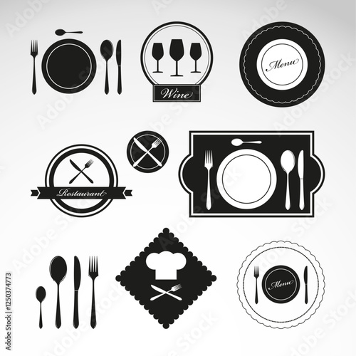 black-restaurant-logos