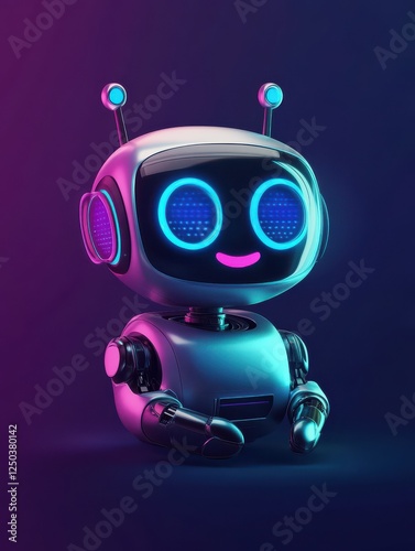 Chatbot. Robotics chatterbot smart robotical conversetion ai bot online talking helping chatbots answering phone landing page photo