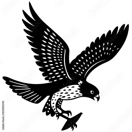  Falcon diving to catch prey