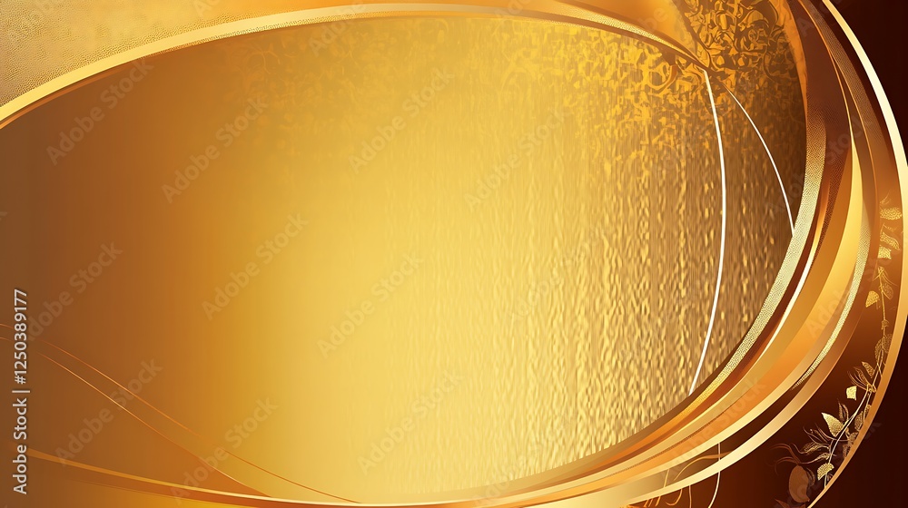 Fototapeta premium Abstract Gold Design with Elegant Curves and Flourishes