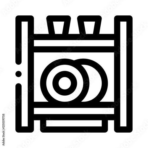 Dish rack line icon