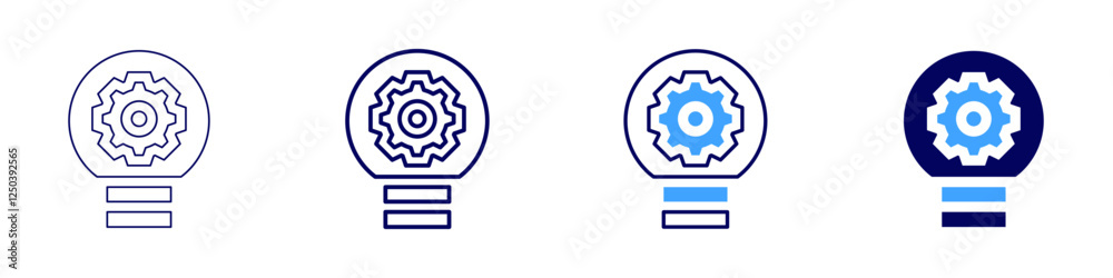 AI-powered innovation icon in 4 different styles. Thin Line, Line, Bold Line, Duotone. Duotone style. Editable stroke AI-powered innovation icon in 4 different styles. Thin Line, Line, Bold Line, Duotone. Duotone style. Editable stroke
