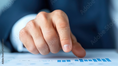 Business Professional Analyzing Data Metrics on Digital Screen