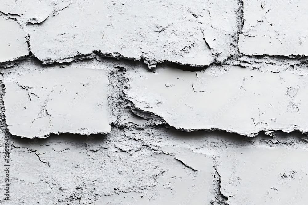 Obraz premium Weathered white brick wall texture