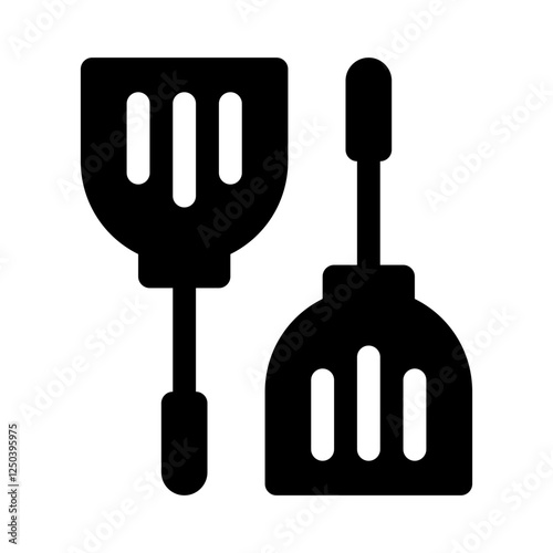 Spatula glyph icon
