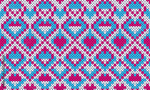 Seamless printable knitting patterns, wallpapers, ultra-high resolution raster illustrations, print-on-demand patterns