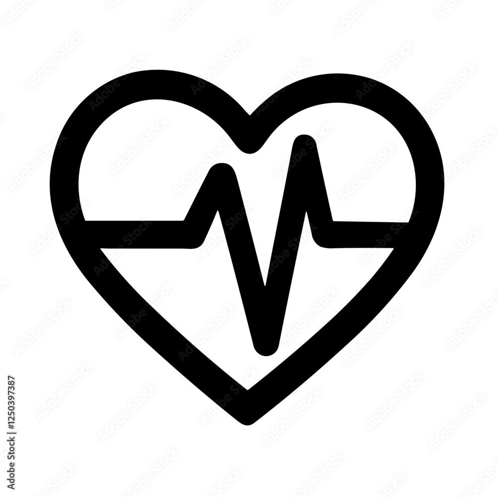 Minimalistic Black Heartbeat Icon Minimalistic Black Heartbeat Icon