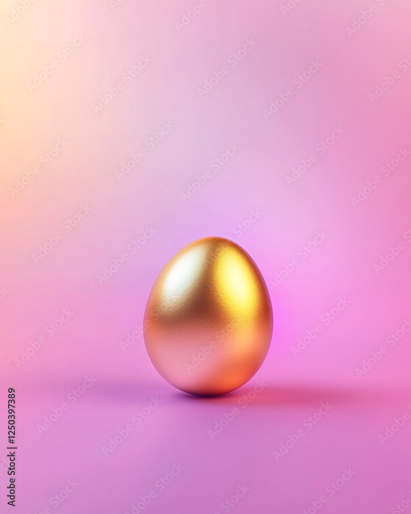 golden egg on pink background for easter golden egg on pink background for easter