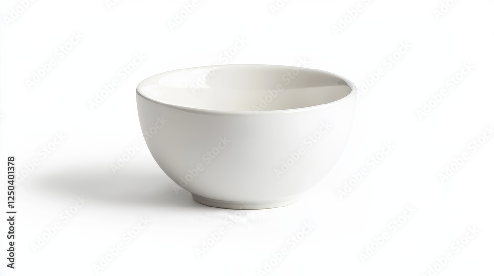 A minimalist white ceramic bowl on a plain background, emphasizing simplicity and elegance in design. A minimalist white ceramic bowl on a plain background, emphasizing simplicity and elegance in design.