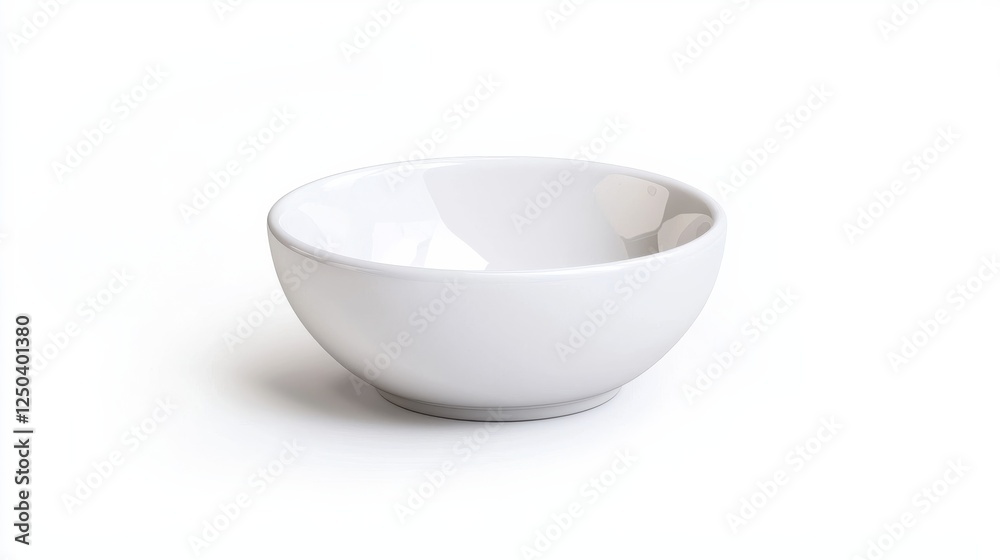 A simple, elegant white bowl with a smooth interior and exterior, ideal for serving or displaying food items. A simple, elegant white bowl with a smooth interior and exterior, ideal for serving or displaying food items.
