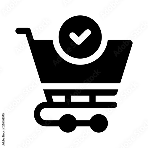 Shopping cart glyph icon