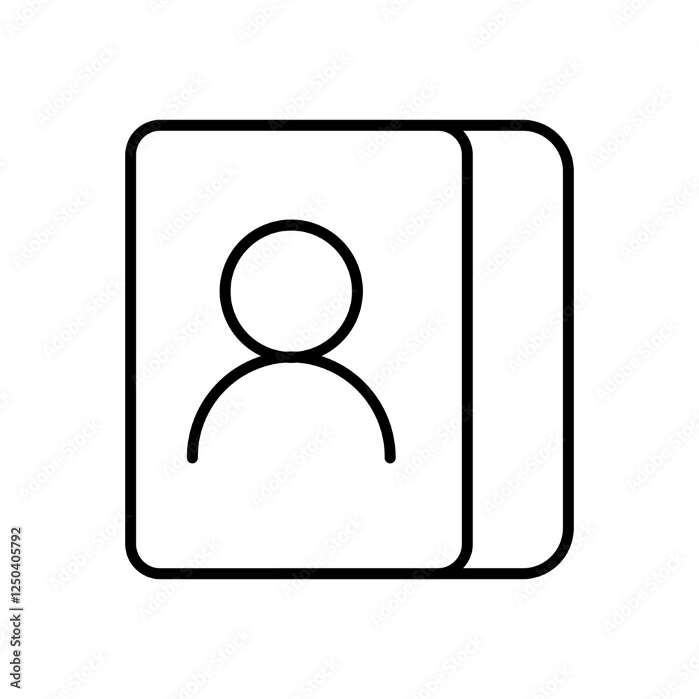 phone book line icon phone book line icon