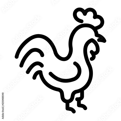 chicken Line Icon