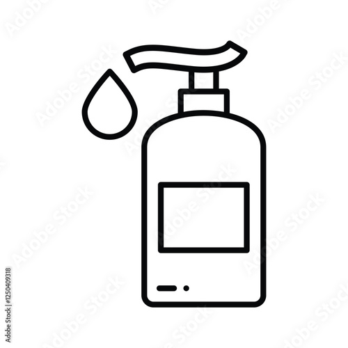 Hand sanitizer dispenser in editable style, liquid soap