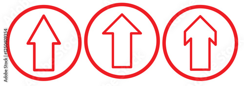 Print Three up arrows icon. Vector illustration. 1176