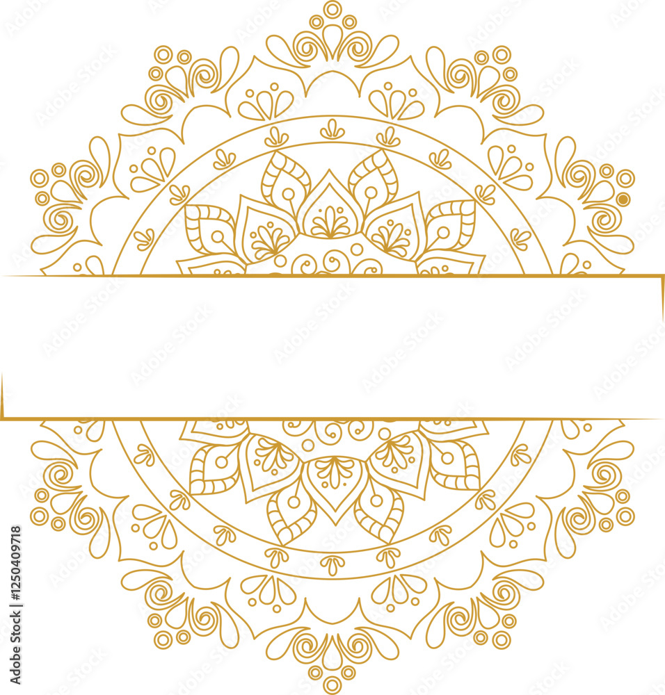Fototapeta premium Mandala Text Frame