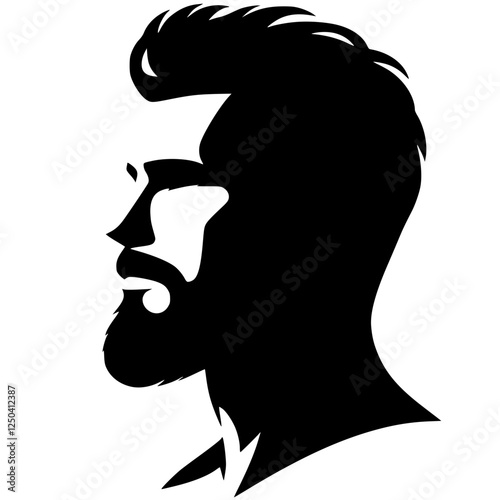 Silhouette of a man's beard
