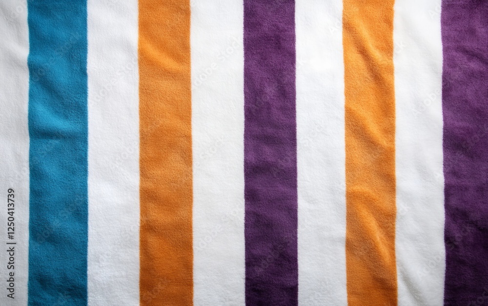 Striped beach towel texture, close-up, summer vacation, background blur, website design Striped beach towel texture, close-up, summer vacation, background blur, website design