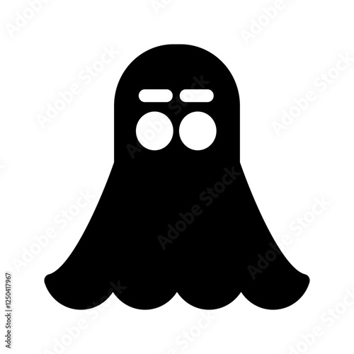 A white, transparent ghost hovering in a dark setting, evoking fear and mystery. Ideal for eerie visuals.