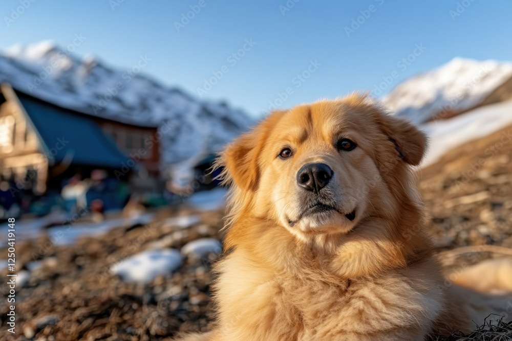 A dignified Chow Chow dog gazes into the distance, highlighting its fluffy coat against a sprawling mountainous backdrop, encapsulating serenity and natural beauty. A dignified Chow Chow dog gazes into the distance, highlighting its fluffy coat against a sprawling mountainous backdrop, encapsulating serenity and natural beauty.