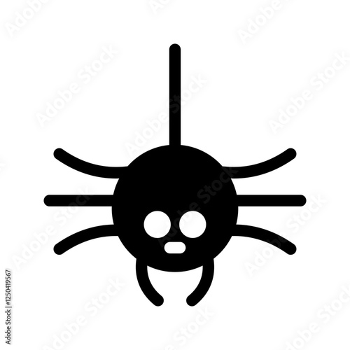 A hairy spider perched on its web, creating an eerie atmosphere for Halloween designs.