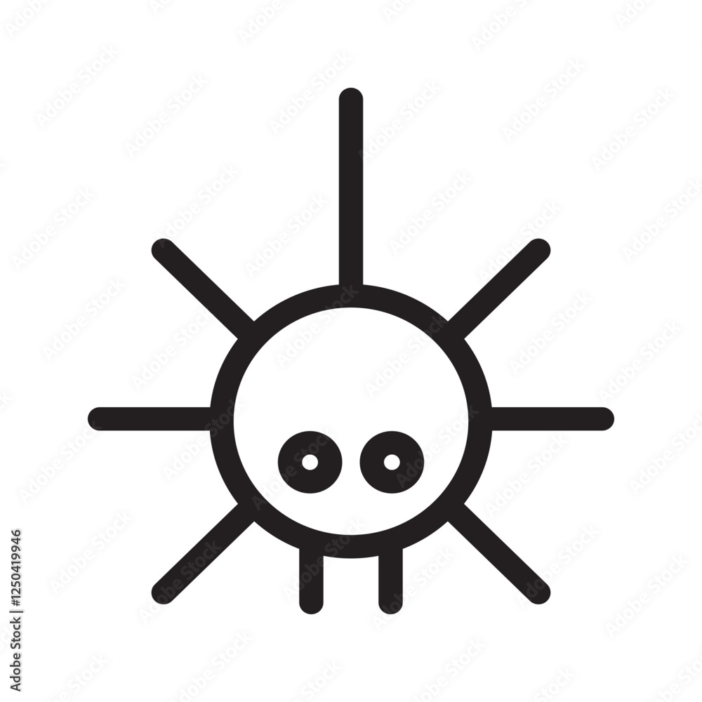 Obraz premium A large spider hanging from a silk thread, adding a dramatic touch to spooky scenes.