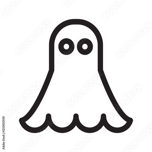 A ghostly presence with a translucent form and hollow eyes, floating in a haunted room.