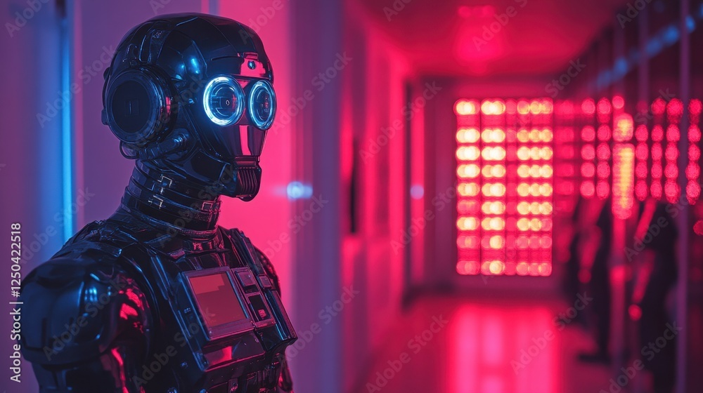 AI data center with cybersecurity highlights