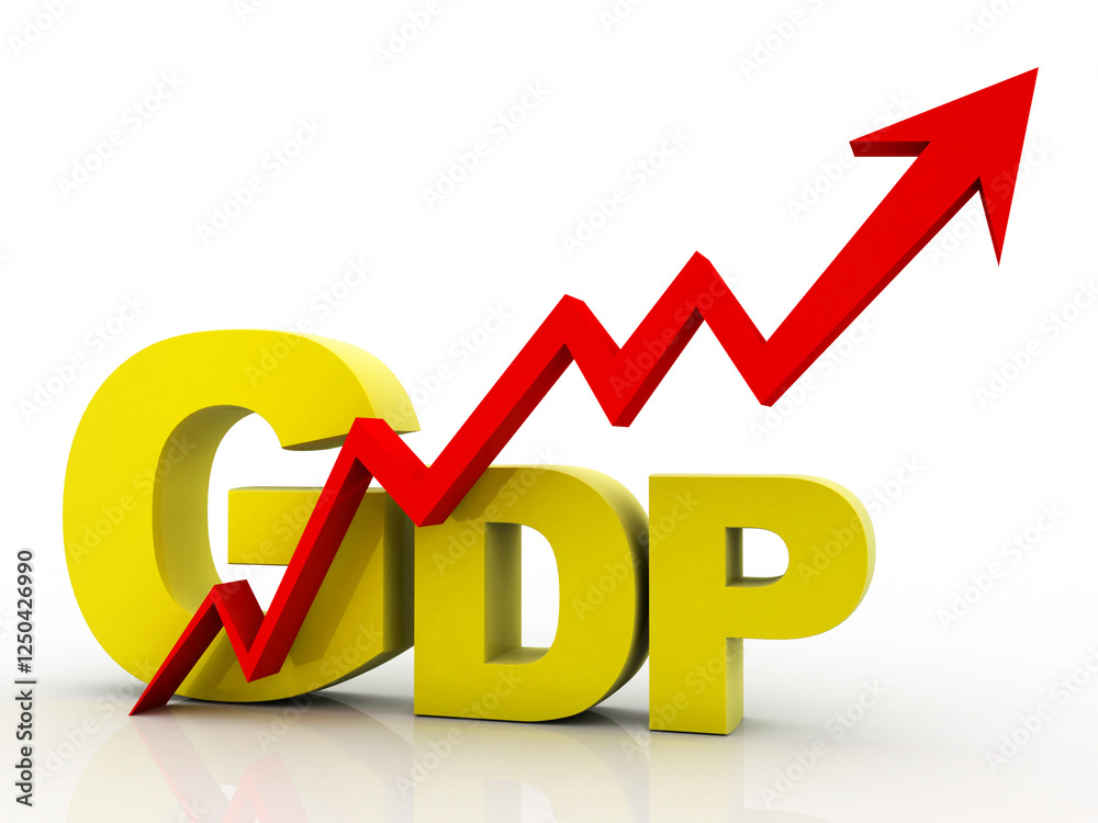 3d illustration gross domestic product 3d illustration gross domestic product
