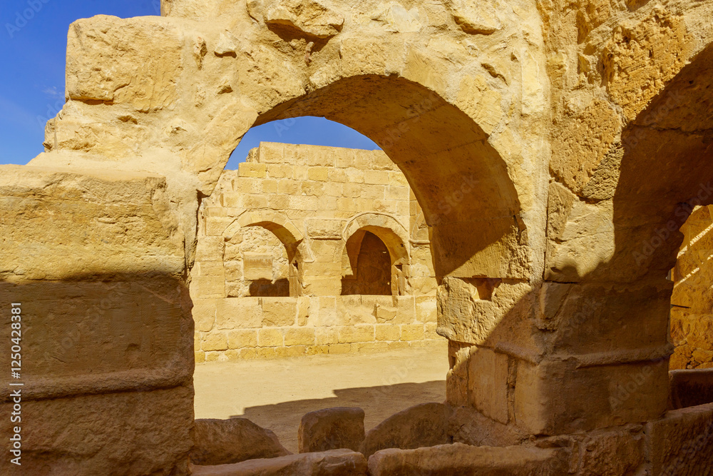 Ruins in ancient Mamshit, Negev Desert