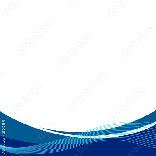 Business Curve Footer With Blend Wave