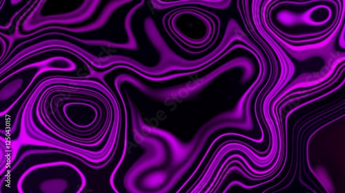 Vibrant liquid art with mesmerizing waves of black and purple. A dynamic, abstract background perfect for futuristic and creative designs