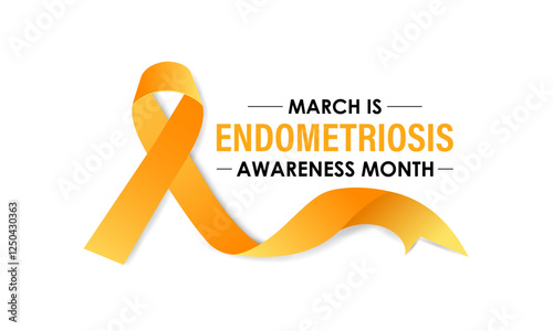 Endometriosis Awareness Month is observed every year in March to raise awareness about endometriosis, a chronic and often painful condition. Chronic pelvic pain, painful periods. Vector illustration.
